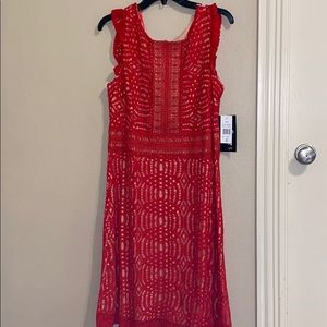 Red laced dress